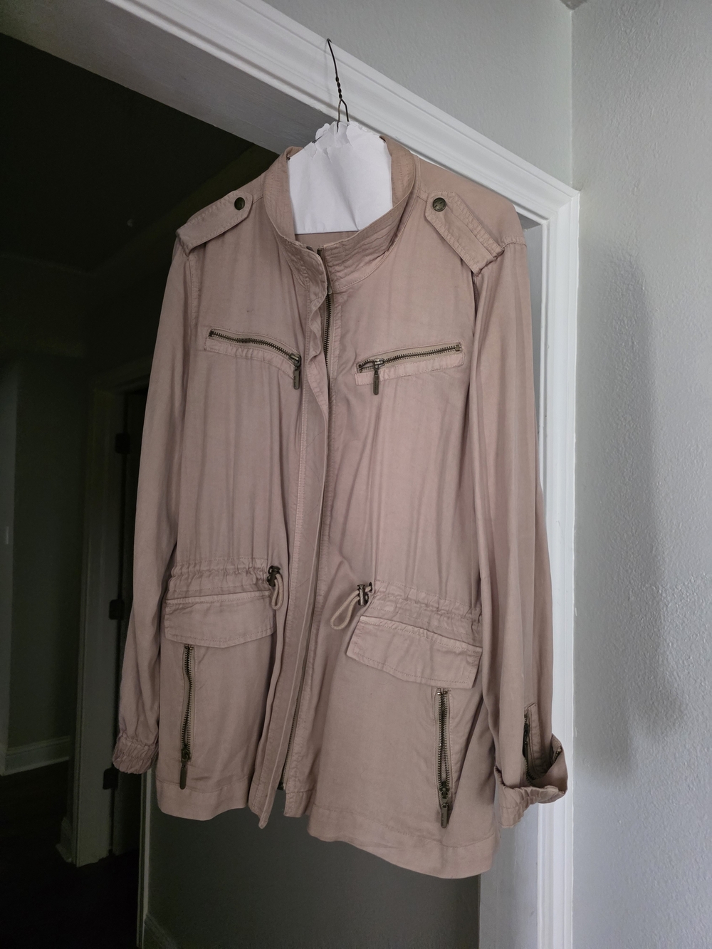Max Jeans Utility Jacket in Tan